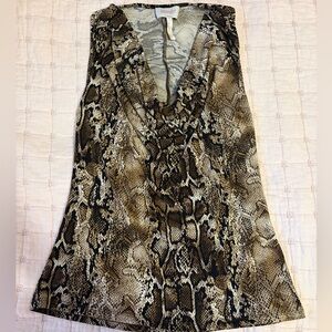 Laundry by Shelli Segal Snakeskin slouch neck tank
